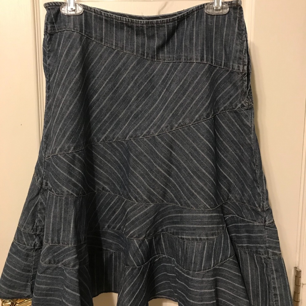Woman’s Denim Stripe Skirt
